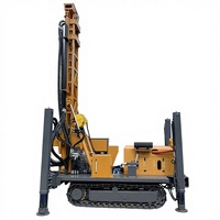 Foreuse rotative hydraulique diesel sur chenilles pour puits d'eau, avec moteur, portée 180m, 300m, 400m, 500m