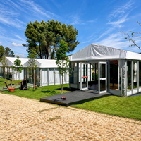 Carpa para Eventos con Paredes de Vidrio, Estructura de Aluminio de Gran Envergadura con Techo de PVC para Exposiciones, Salas de Exhibición, Hostelería y Eventos Comerciales