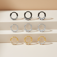 Xinfocus 2026 Design Tendance Anneau Clicker pour Septum, Anneaux de Nez, Piercing à Segment Articulé pour Cartilage, Hélix, Tragus