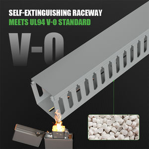 Venta Directa de Fábrica, Canaletas de Cableado de <span class=keywords><strong>PVC</strong></span> Ranuradas Ignífugas de Alta Calidad, Ductos de Cable de <span class=keywords><strong>PVC</strong></span> - Product Image 2