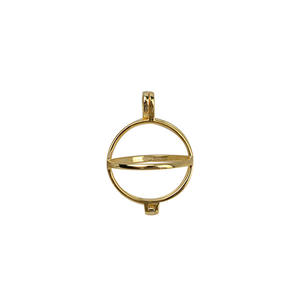 Pendentif globe planétaire en argent S925 coréen, pendentif cage, plateau vide pour perle non poreuse, accessoires DIY pour composants de bijoux - Product Image 5