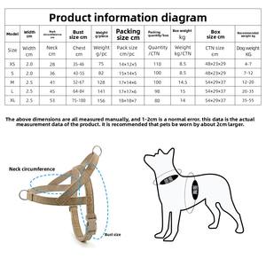 Harnais pour chien de style gilet de luxe pour chiens de taille moyenne Bouton de harnais rembourré à motif solide Fabriqué en Oxford pour <span class=keywords><strong>berger</strong></span> <span class=keywords><strong>allemand</strong></span> Doré - Product Image 4