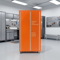 Armoire à outils mobile industrielle robuste et moderne, chariot de rangement extérieur multi-portes sur roues avec panneau perforé et tiroirs pour atelier