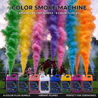 Liquide pour machine à fumée 2L, pour fumée colorée et atmosphère intense, pour mariages, fêtes, événements, spectacles, scènes, lieux intérieurs et extérieurs, compatible avec les générateurs de brouillard