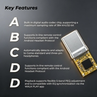 Module décodeur audio USB-C COMTANG DAT420PHM-TT OEM/ODM, faible consommation, compatible avec tous les systèmes, pour écouteurs filaires et répartiteur audio