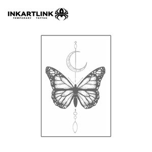 รอยสักกึ่งถาวร<span class=keywords><strong>ลาย</strong></span>ผีเสื้อ <span class=keywords><strong>พระจันทร์</strong></span>เสี้ยว รูปทรงเรขาคณิต กันน้ำ ติดทนนาน 2 สัปดาห์ ด้วยน้ำผลไม้ธรรมชาติ ขายส่ง - Product Image 3