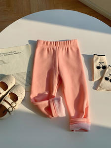 Leggings de invierno de estilo casual para niñas, sólido color caramelo, pantalones cómodos de lana para mantener el calor para niñas pequeñas, <span class=keywords><strong>niños</strong></span> - Product Image 6