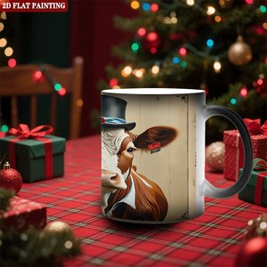 Frosted Black Matte <b>Ceramic</b> <b>Mug</b> 11oz Heat Activated Daily Drinking Cup - Product Image 2