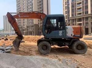 Excavatrice sur pneus d'occasion d'origine japonaise Hitachi EX100WD Machine hydraulique moyenne Offre Spéciale CE de moteur en bon état de 10 tonnes - Product Image 2