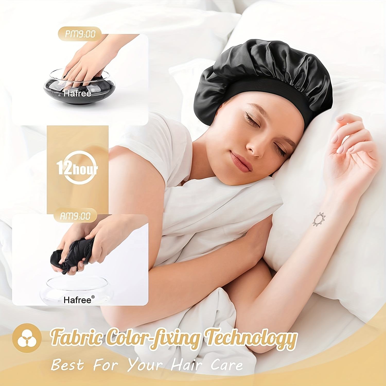 Your Hair Satin Sleep Bonnet For Curly Hair Sleep Cap For Curly