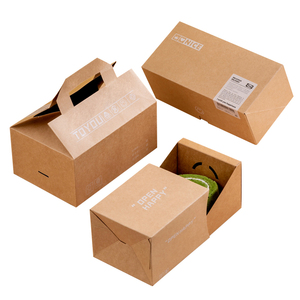 Bán buôn tùy chỉnh Kraft hộp giấy logo công ty bán buôn in ấn thấp tối thiểu số lượng đặt hàng bánh bao bì hộp - Product Image 1