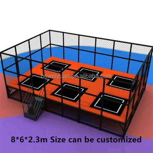Gran parque infantil multifunción para interiores con estructura <span class=keywords><strong>de</strong></span> acero para exteriores, trampolín para parque infantil, <span class=keywords><strong>piscina</strong></span> <span class=keywords><strong>de</strong></span> espuma para interiores a la venta - Product Image 4