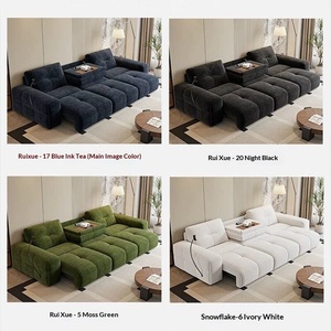 Canapé-<span class=keywords><strong>lit</strong></span> intelligent rétractable en chenille, fonction électrique, tissu <span class=keywords><strong>italien</strong></span> haut de gamme, pour petits salons, design droit - Product Image 5