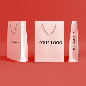 Shopping di carta personalizzato stand up fancy plain square bottom itsu octavia shopper paper carrier bag design fornitore oro nero - Product Image 2