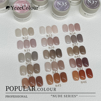 YEZE Couleurs OEM/ODM Vente en Gros 46 Couleurs Vernis à Ongles Gel 5g DIY Marque Privée Kit de Vernis à Ongles Gel UV de Haute Qualité