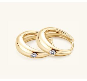 NATUNA Bijoux de luxe en argent 925 Mossanite pour Halloween Boucles d'oreilles en or en forme de clou Moissanite minimaliste personnalisé pour mariage - Product Image 2