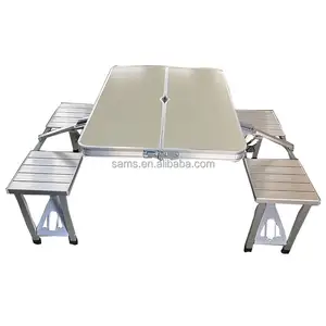 Venta al por mayor de un botón plegable Set De Table Silla de camping al aire libre y juego de mesa para 4 personas