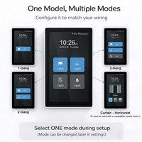 Einzigartiger Bestseller Tuya WLAN Zigbee LCD-Touchpanel Intelligenter Lichtschalter 1/2/3/4-fach Lichtschalter Sprachsteuerung Alexa Google