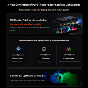 <span class=keywords><strong>Projecteur</strong></span> laser 4K JMGO N1S Ultra 3200 ISO Laser tricolore Puce MT9679 360 °   <span class=keywords><strong>Projecteur</strong></span> de cinéma maison à correction automatique Gimbal - Product Image 4