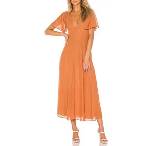 Женское длинное платье с принтом, повседневное длинное платье с принтом, лето 2020