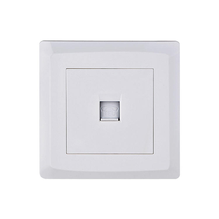 VNX High Quality Electrical Hot Selling British Standard White Color TEL Switch Socket Wall Rj45 Satellite Panel Wall Socket
