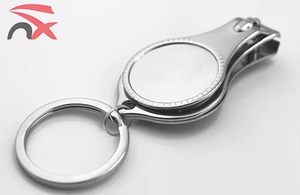 Logo personnalisé Fournisseur professionnel Vente en gros Ciseaux coupe-ongles en acier inoxydable Porte-clés - Product Image 6