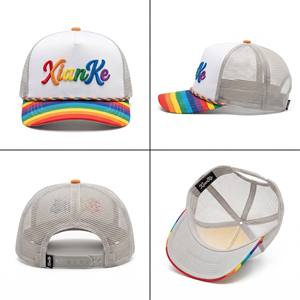 Casquettes Trucker X&K Hybrides à Détails Corde, Motif Damier, Style Rétro <span class=keywords><strong>Golf</strong></span> Moto, 5 Panneaux, Dos en Maille, Vente en Gros, Casquettes Snapback Personnalisées - Product Image 5