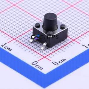 K2-6639SP-F4SC-04 Tactile Switch SMD-4P,6x6mm Switch Single Pole Single Throw Round Button 2.5N Vertical Mount - Product Image 1