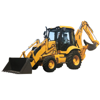 Laris Backhoe dan Pemuat 4 Penggerak Roda Multi Guna Baru 3 T Ton 5 Ton Backhoe Loader Baru Harga Dijual Backhoe Loader