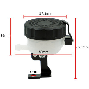 Taza de aceite de freno para motocicleta Mochi con soporte, color negro y plateado, ajuste universal para piezas de modificación de carreras todoterreno - Product Image 4