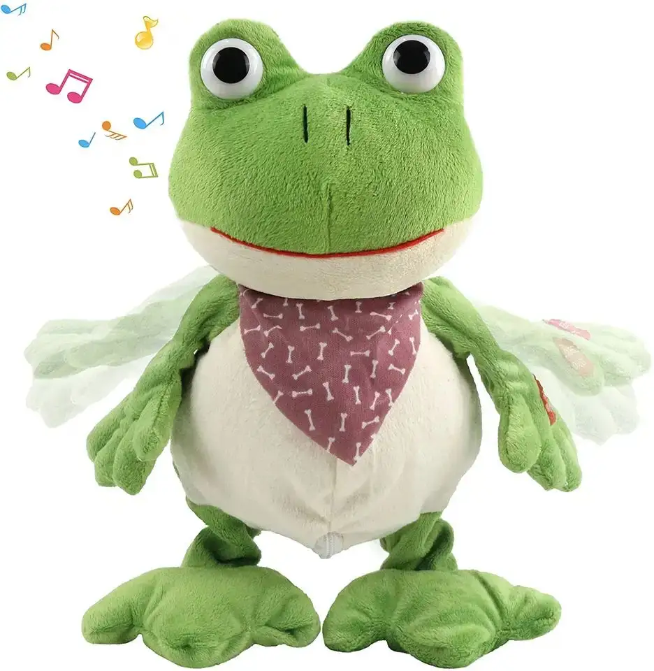 2023トップセラーのCroaking FrogミュージカルぬいぐるみFrolick Froggy Shaking and Waving Electronic Interactive Animateぬいぐるみ