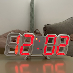 Table 3D LED Alarm <b>Clock</b> Date/Temperature for Home Kitchen Offices <b>Clock</b> Decoration Garden Wall <b>Clock</b> Times <b>Digital</b> Decor - Product Image 3