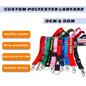 Lanière en polyester avec <span class=keywords><strong>porte</strong></span>-cartes Crochet <span class=keywords><strong>porte</strong></span>-clés détachable pour la sécurité des badges d'identité de bureau et le contrôle d'accès - Product Image 3
