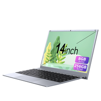 Laptop da Gaming 14.1 Pollici IPS, Intel Celeron N3050, 8GB RAM, 256GB SSD, Schermo Full HD, Wireless, Windows 10 Pro in Inglese, Nuovo per Studenti