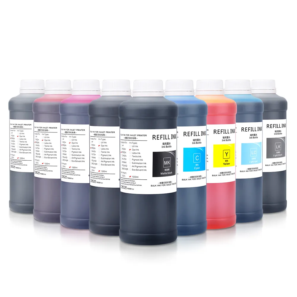 Supercolor-tinta de tinte auténtica para impresora Epson 1000 11880C, 11880 ML, 9 colores