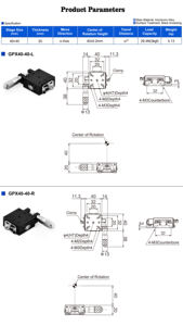 Diacion GPX40-40 Tx-As Kruis Roller Gids <span class=keywords><strong>Micrometer</strong></span> Optische Instrumenten Hoek Aanpassing Camera Uitlijnen Handmatige Goniometer Trap - Product Image 5