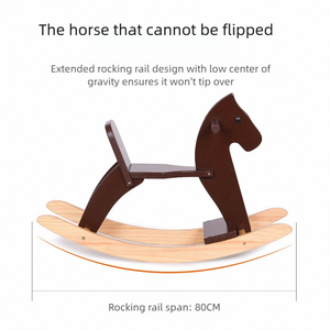 Оптовая продажа с фабрики: Деревянная лошадка-качалка для детей, белая, игрушка-каталка для малышей, животные, для мальчиков, на Рождество, маленькая, Азия - Product Image 3