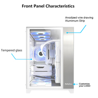 Boîtier de jeu MATX personnalisé OEM ODM Boîtier d'ordinateur Tour centrale Cabinet CPU USB3.0 Boîtier PC blanc