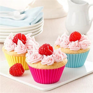Grandes tasses de cuisson en silicone de 9cm sans BPA, doublures antiadhésives pour muffins et cupcakes, outils de pâtisserie réutilisables et colorés pour la cuisine à domicile - Product Image 3