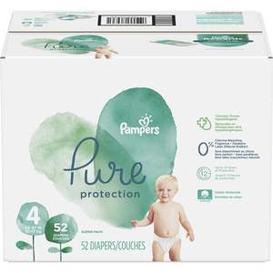 Lot de 52 couches pour bébés 100 % coton pur, taille 4, hypoallergéniques, non parfumées, tissées, protection renforcée, vente en gros - Product Image 1