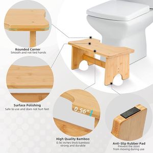 Wholesale Eco-Friendly Folding Large Anti Single <b>Bathroom</b> <b>Stool</b> Sturdy Wooden Toilet <b>Stool</b> Squatting Adults Storage - Product Image 4