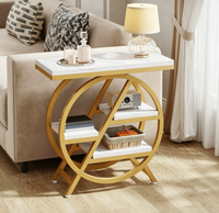 Console d'entrée de style américain en MDF, finition vieillie, forme de cadre personnalisable, table étroite avec rangement