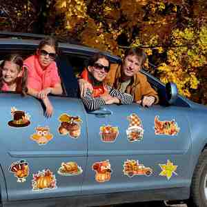 12 Aimants Décoratifs Récolte de Thanksgiving, Panneaux d'Automne, Ornements de Fêtes pour Lave-vaisselle, Porte de Garage, Cuisine, Boîte aux Lettres - Product Image 4