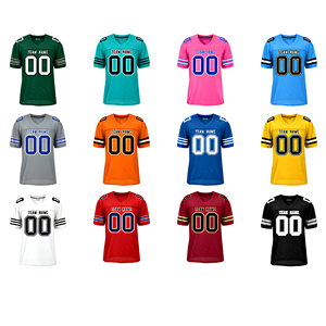 Custom FEROCIOUS CLOTHING American Football Practice Jersey <b>Red</b> <b>Mesh</b> V Neck Short Sleeve Breathable Anti-Bacterial Lightweight - Product Image 1