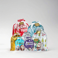 Étiquettes de Noël à cordon de serrage pour emballage, fond carré, grandes, moyennes, petites, pour Noël et anniversaire