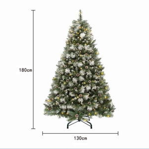 Arbre de Noël LED d'une belle apparence, arbre de Noël en PE PVC de haute qualité, ornements de Noël, cône de pin artificiel - Product Image 2