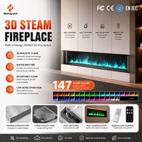 Nouvelle tendance, foyer électrique à vapeur d'eau avec flamme LED 3D personnalisée OEM, pour la décoration intérieure des maisons et des hôtels
