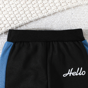 Conjunto de Dos Piezas con Estampado de Letras para Niños, Camiseta de Manga Larga, Pantalones Deportivos Casuales, Ropa de Lana para Niños, Primavera/Otoño, Tallas 6-24 - Product Image 5