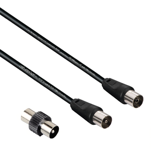Cavo antenne avec adaptateur 75 Db noir 1,5m 00205302 - Product Image 2