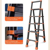 Échelle télescopique en aluminium pour toit, bureau, maison, usage quotidien, grenier, légère, portable, charge maximale 330 lb